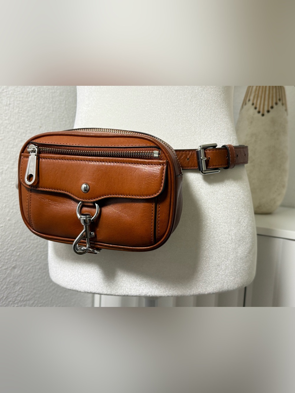 Rebecca Minkoff Blythe Leather Belt Bag - Acorn (Brown/Tan)